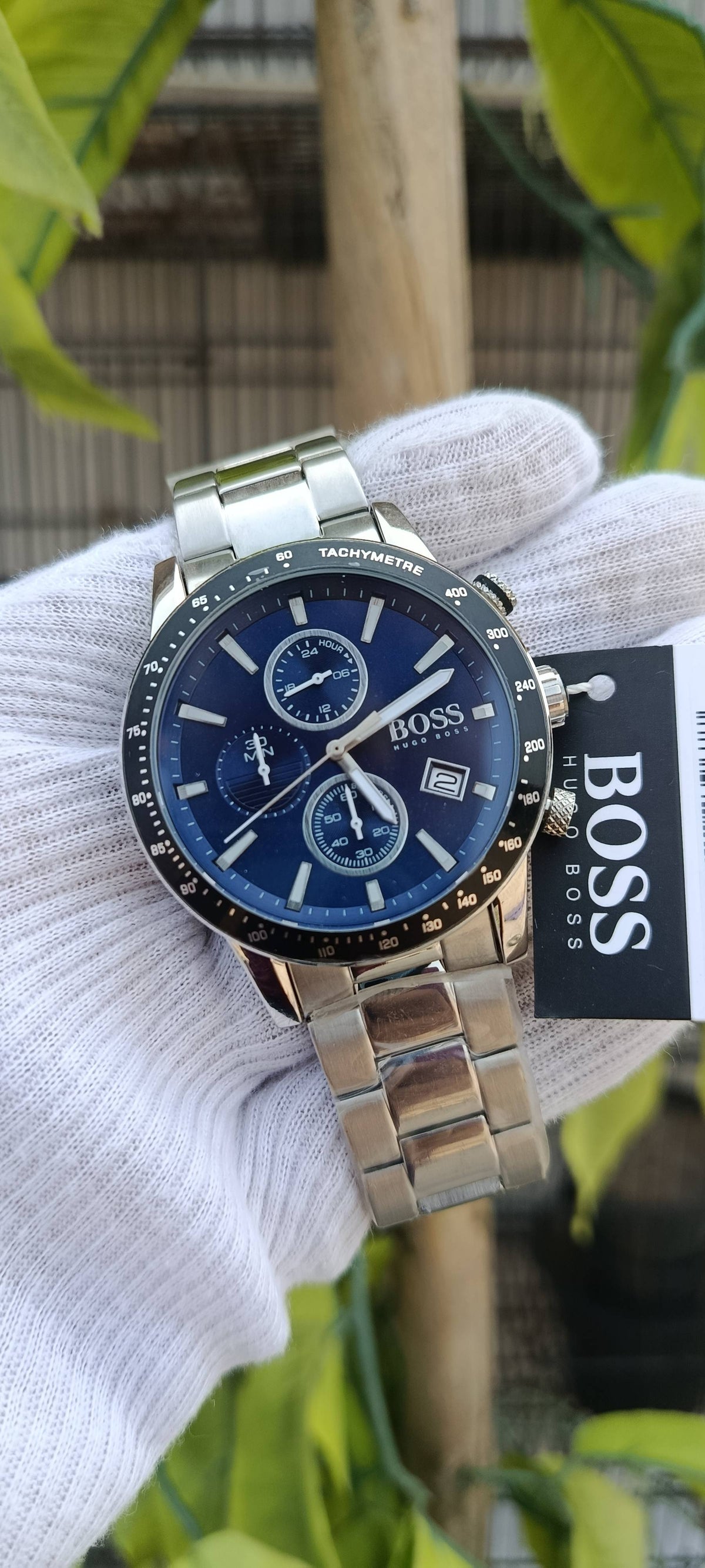 Hugo Boss Chronograph Blue Dial Men's Watch 44mm Case Diameter