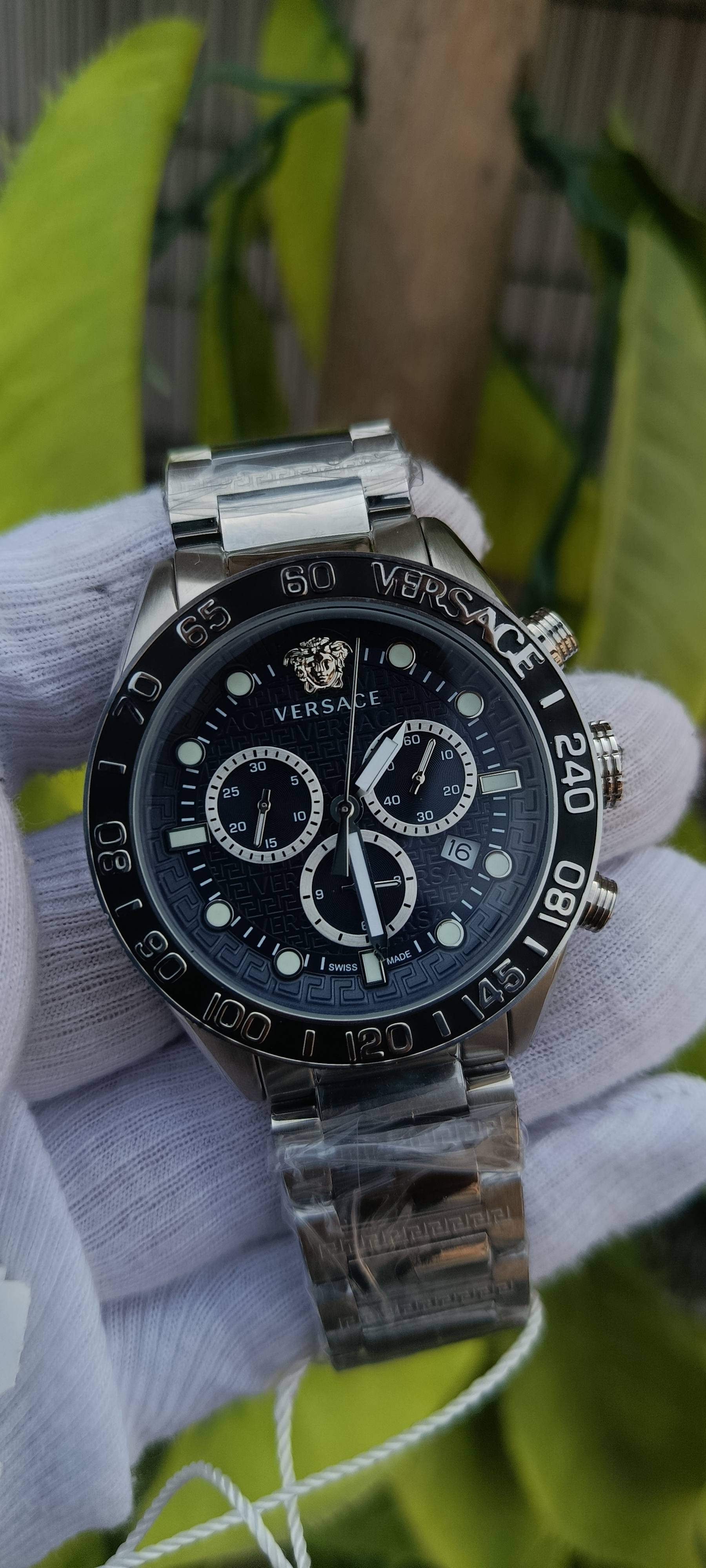 Versace Greca Dome Chronograph VE6K00323 Men's Watch – ZWC & Co.