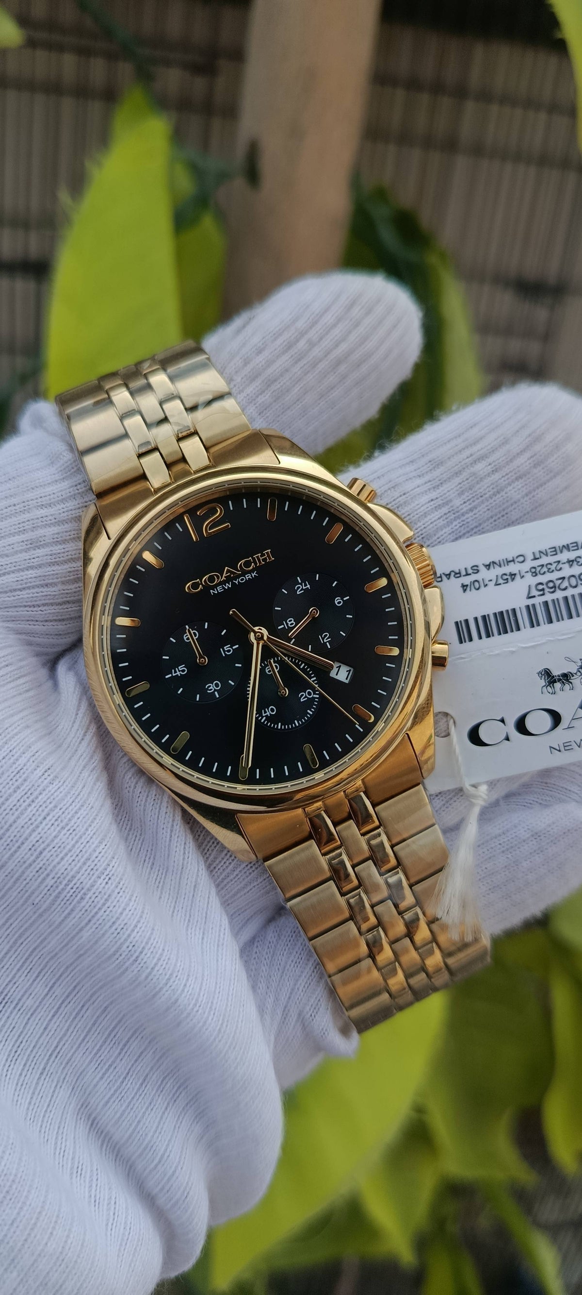 Coach New York Chronograph Gold-Tone Men's Watch