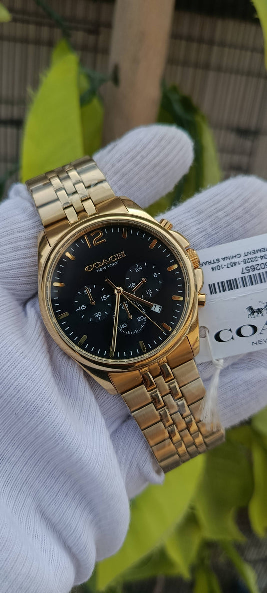 Coach New York Chronograph Gold-Tone Men's Watch