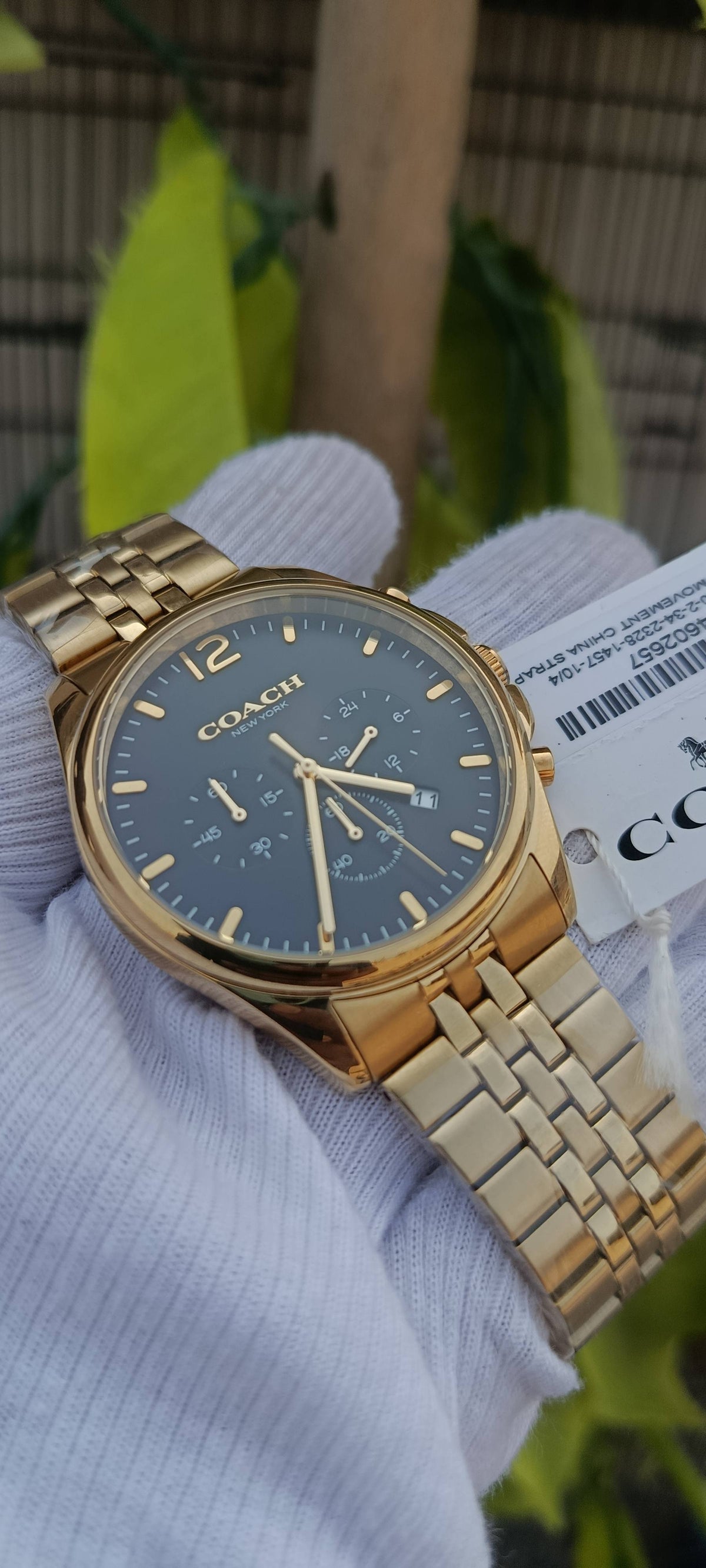 Coach New York Chronograph Gold-Tone Men's Watch