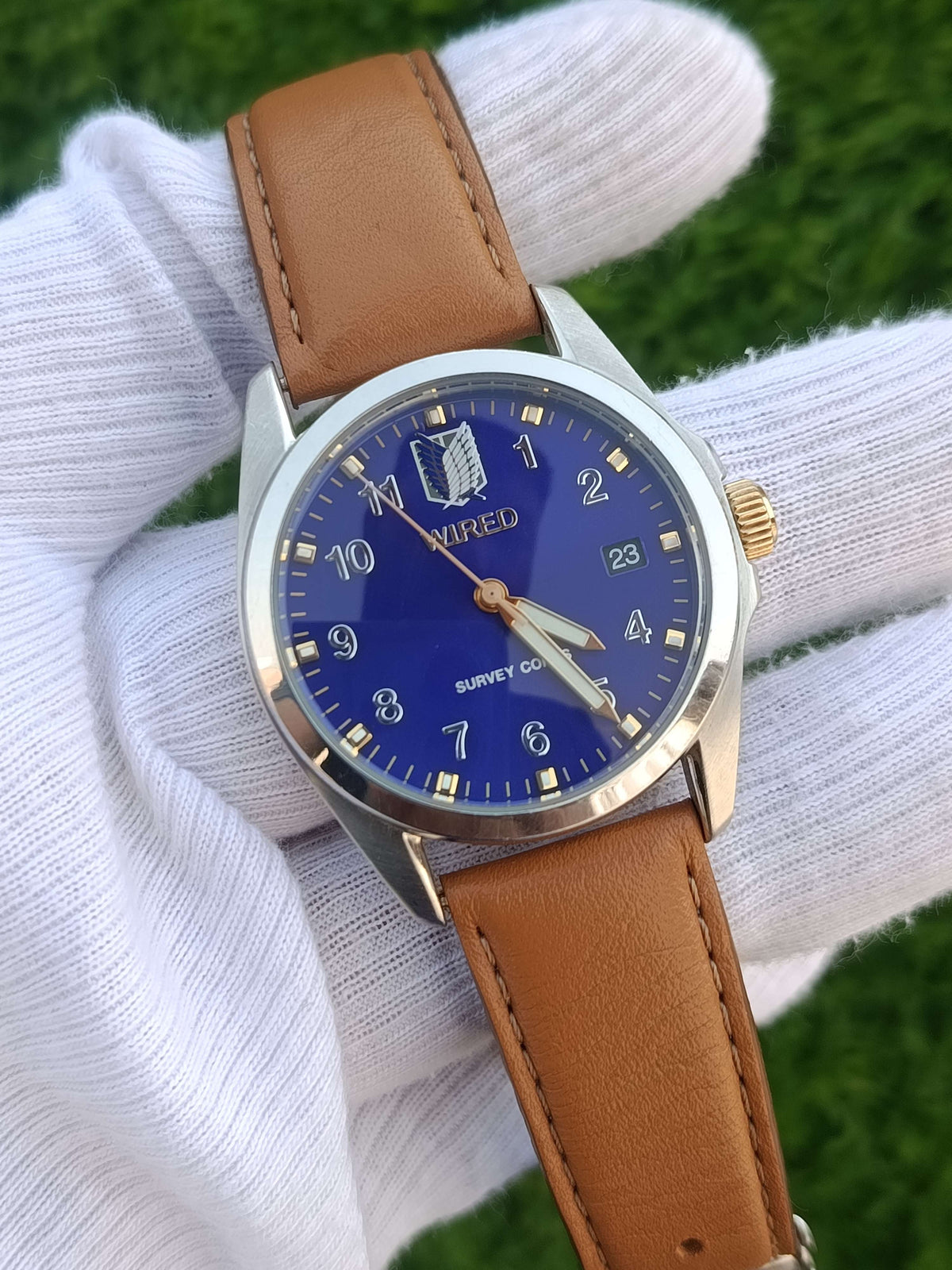 Wired x Attack on Titan Eren Signature Model Watch Blue Dial Survey Corps Limited Edition