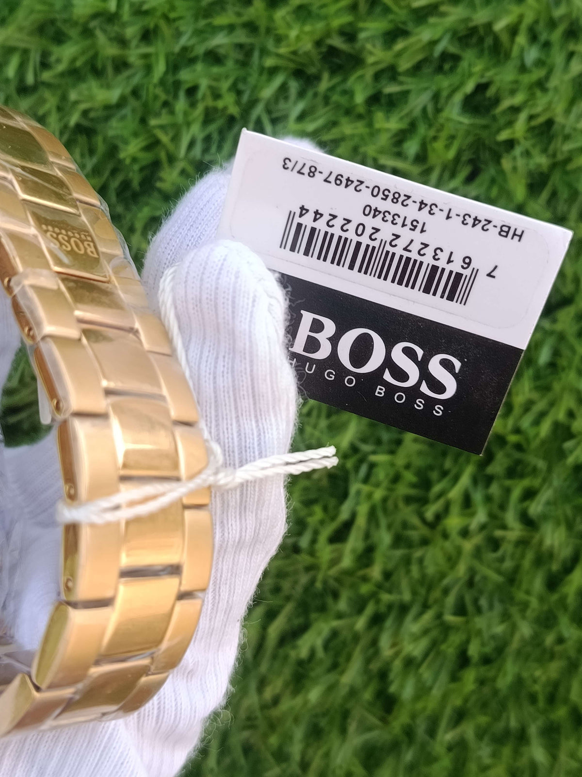 Hugo Boss Ikon HB1513340 Chronograph Men's Watch Gold Blue Dial Tachymeter Stainless Steel