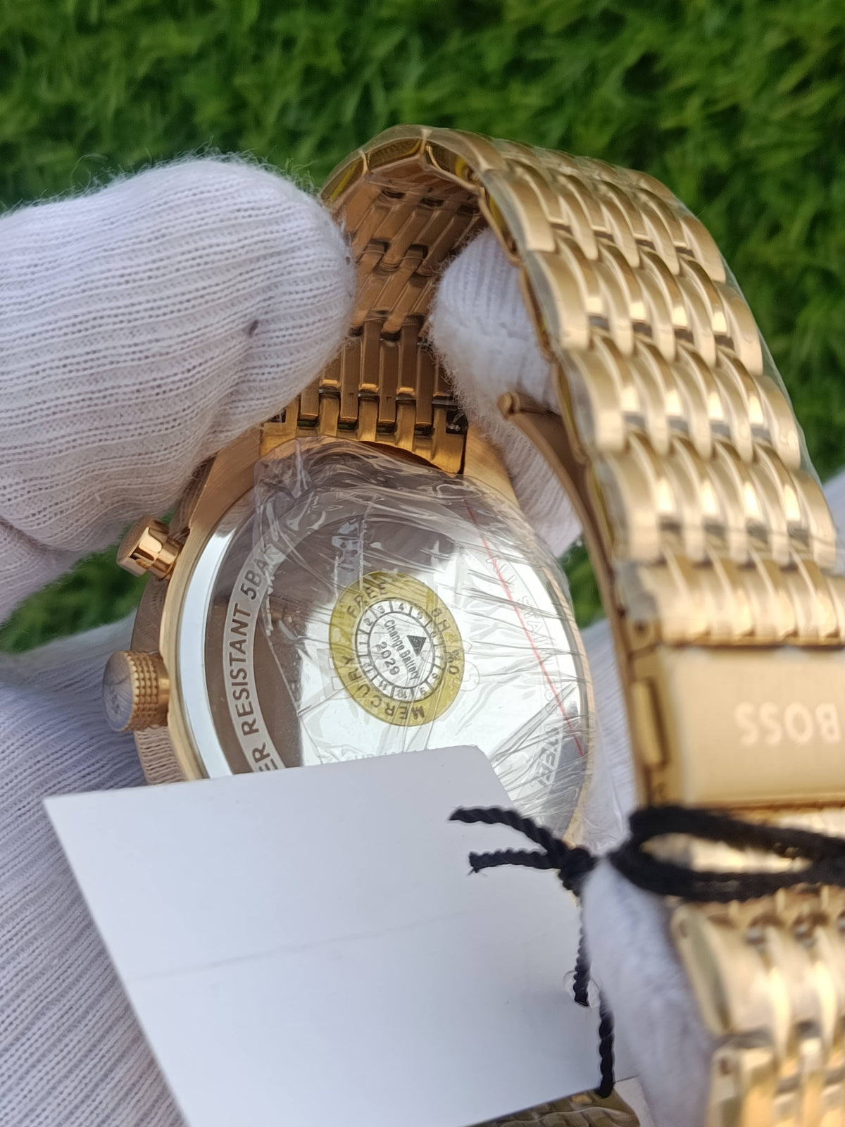 Hugo Boss Chronograph Men's Watch Gold Grey Dial