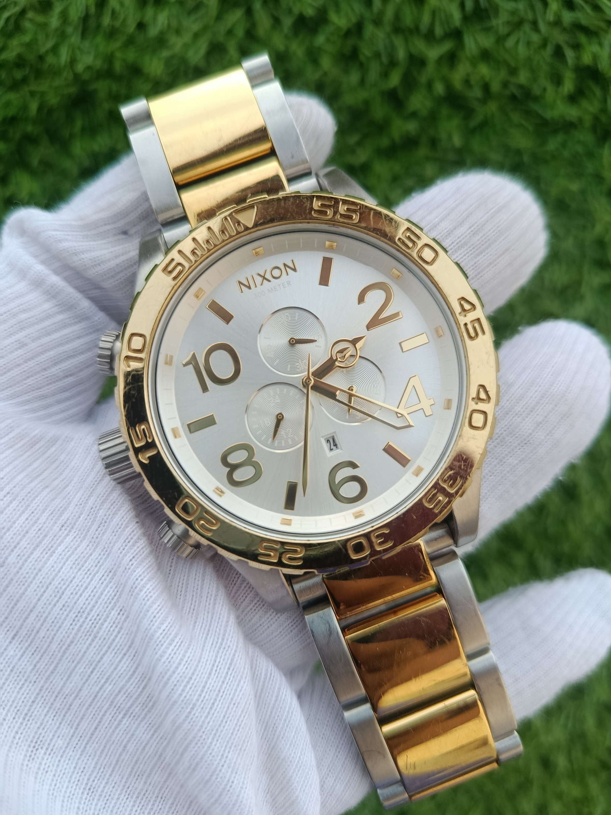 Nixon Time Teller All Gold Men's Watch Stainless Steel Bracelet