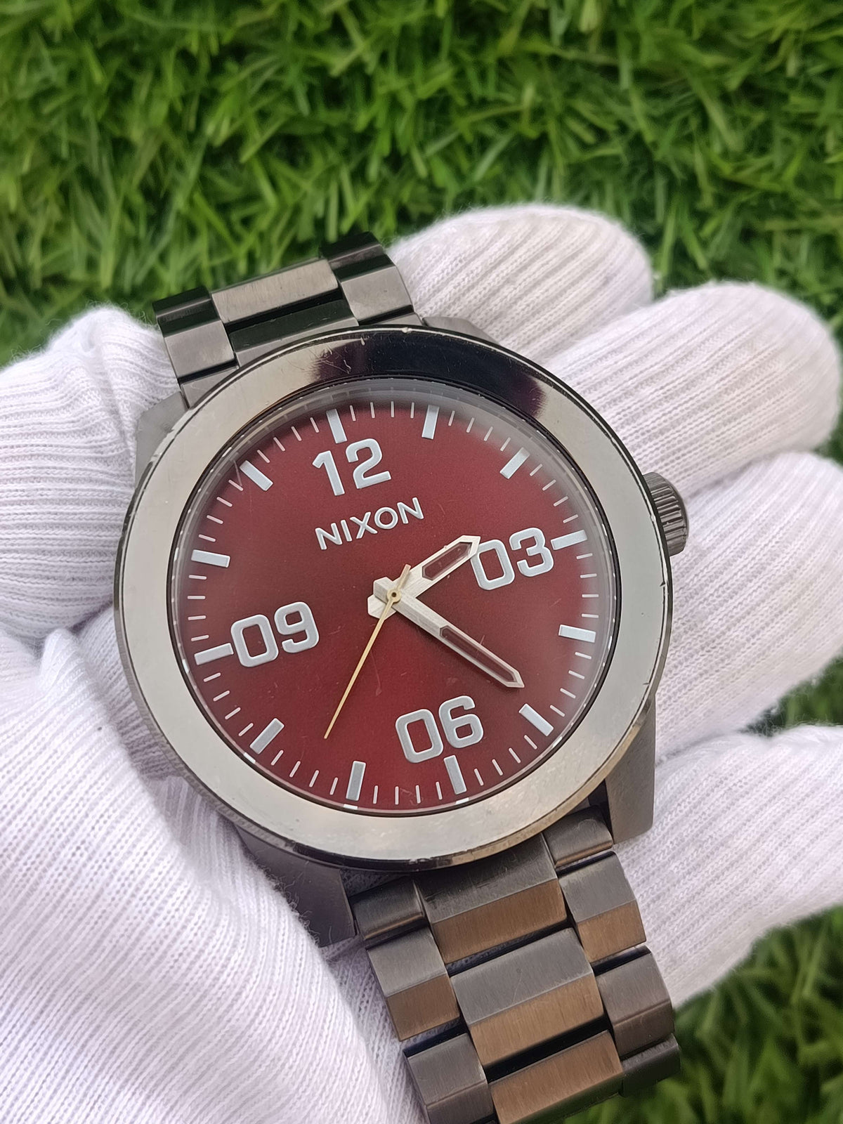 Nixon Corporal SS Men's Watch Red Sunray Dial