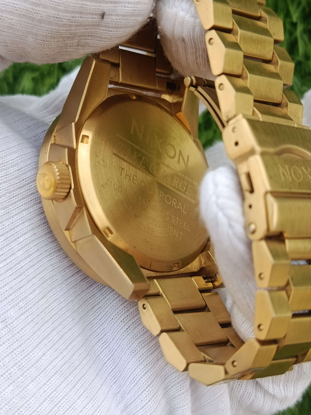 Nixon Corporal SS Men's Watch All Gold Black Dial Stainless Steel