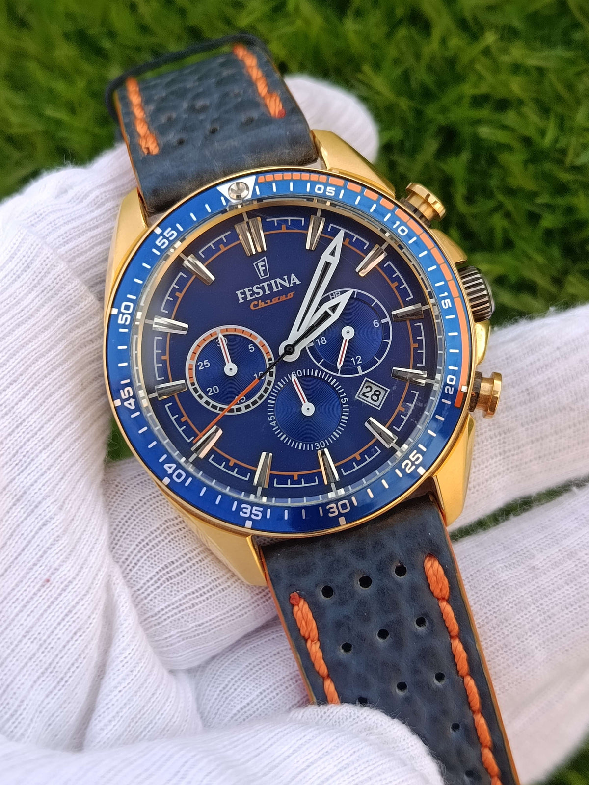 Festina F20377/3 The Originals Men’s Golden Stainless Steel Chronograph Watch – 43.5mm