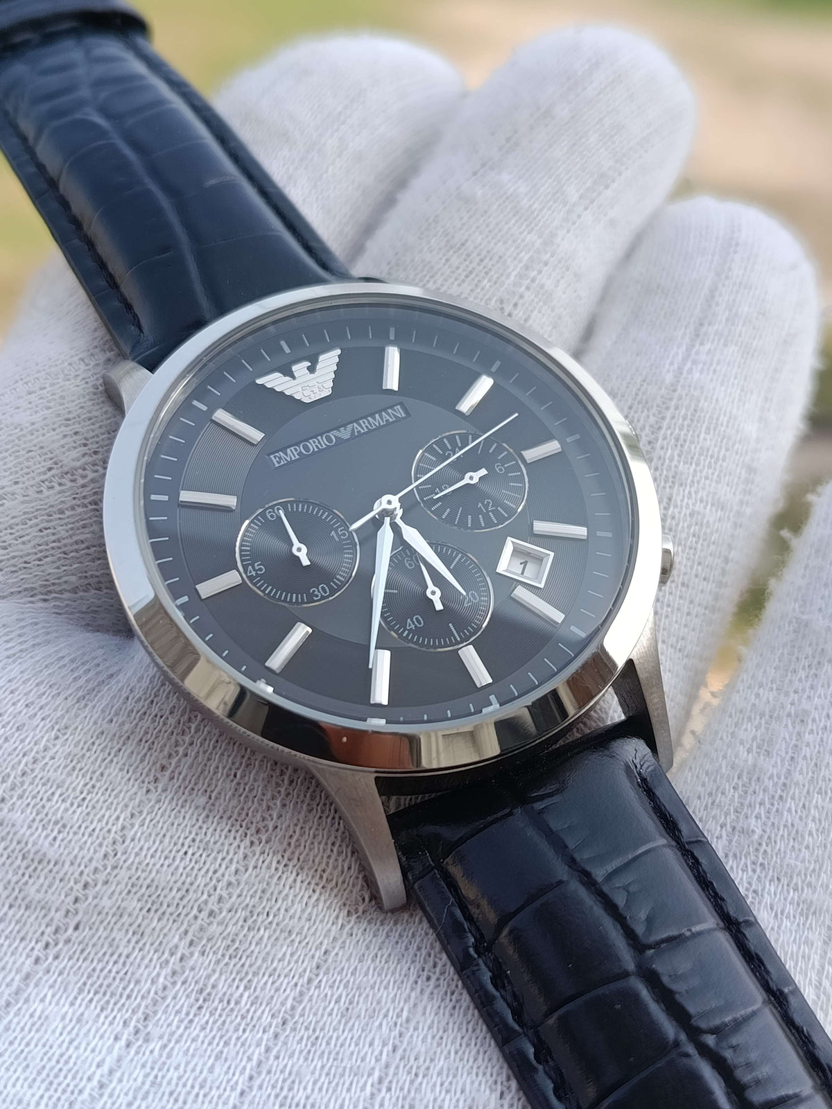 Emporio Armani AR2447 | Black Dial Chronograph Watch