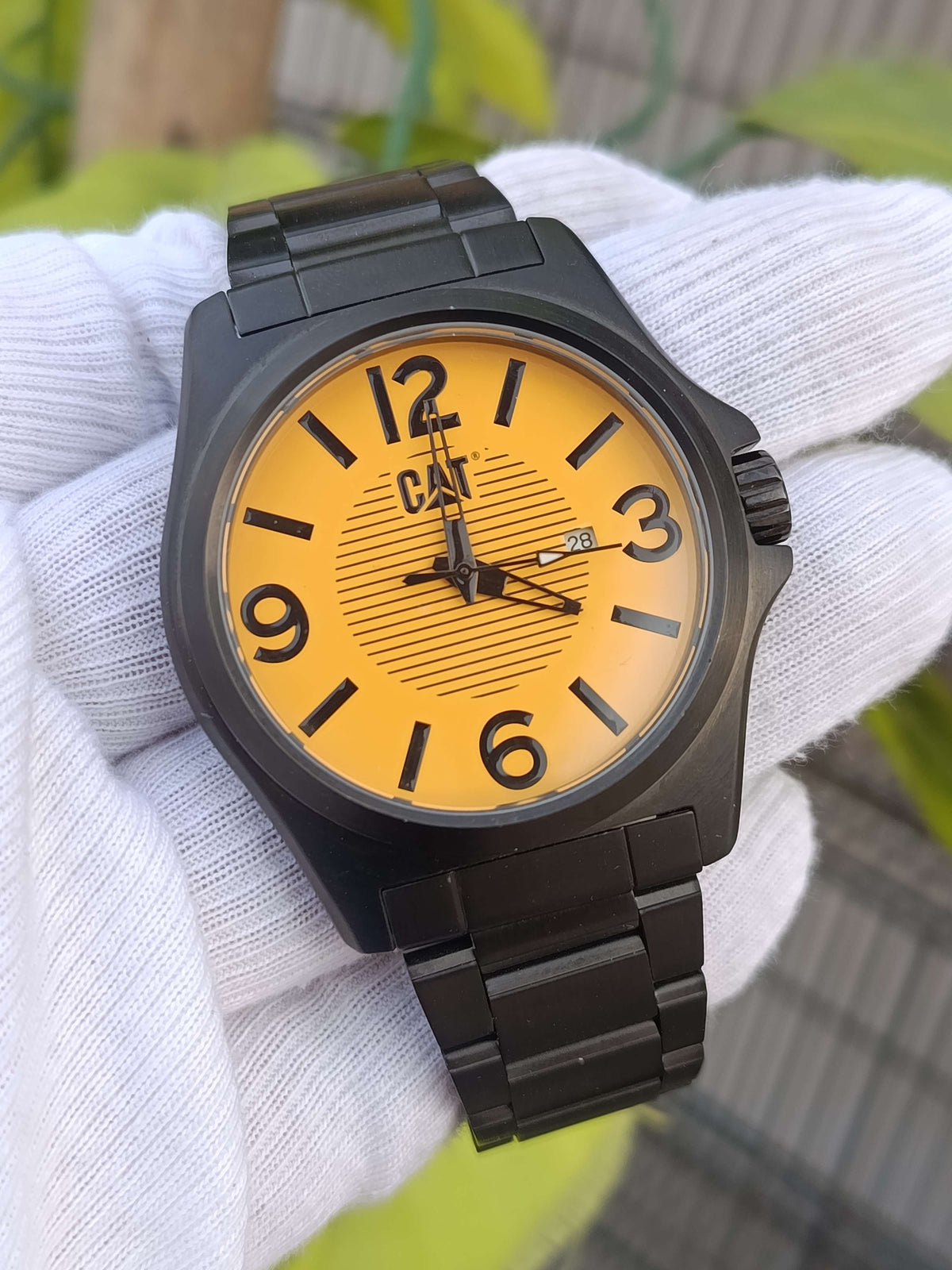 CAT PK.149 Men's Stainless Steel Date Watch | Black Yellow