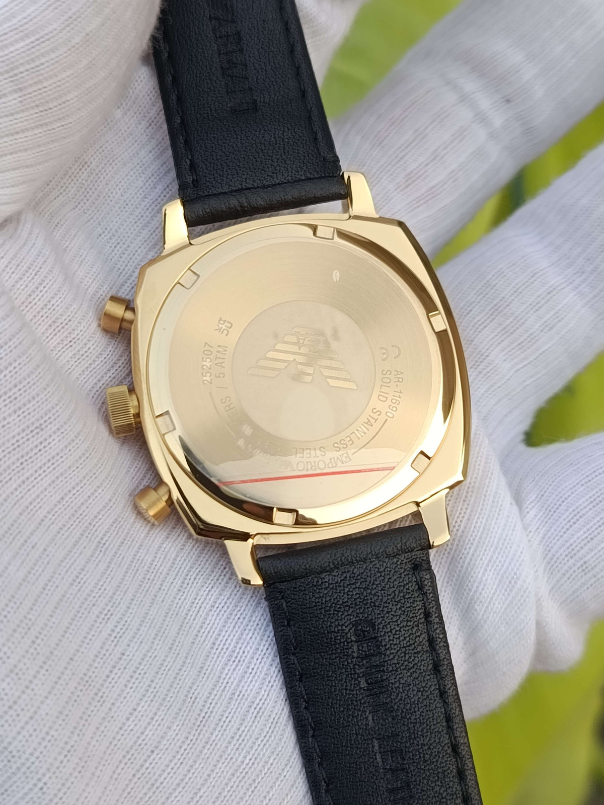 Emporio Armani AR11690 Men's Gold-Tone Chronograph Watch