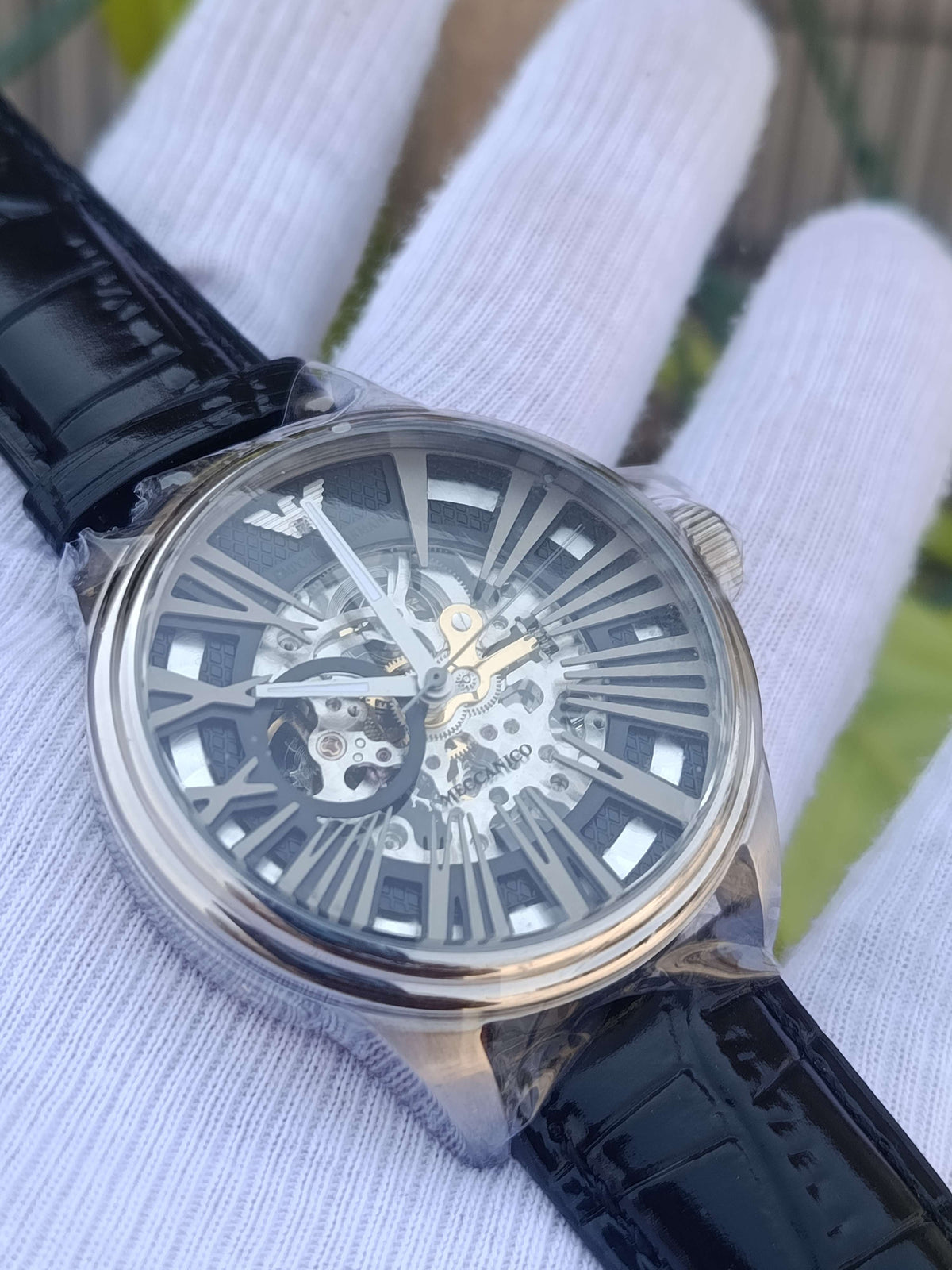 Emporio Armani AR4629 Meccanico Men's Automatic Skeleton Watch