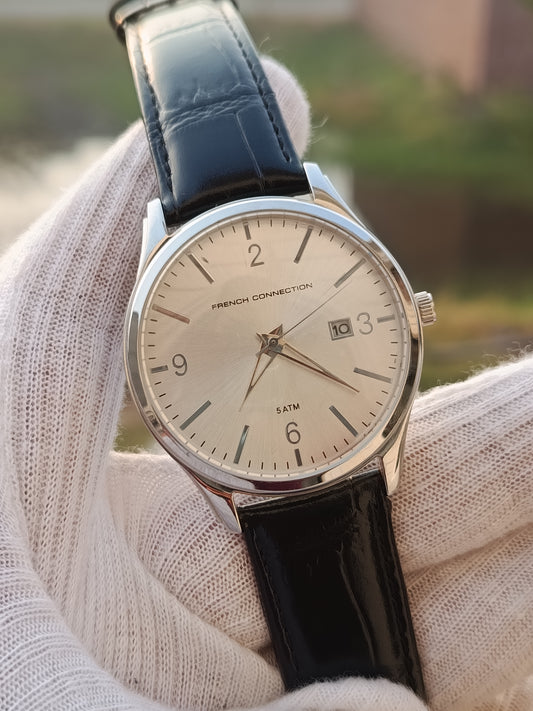 French Connection Men’s Analog Watch White Dial (FC1166T)