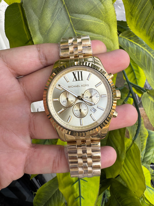 Michael Kors Lexington Gold Chronograph Watch (Model: MK8280)