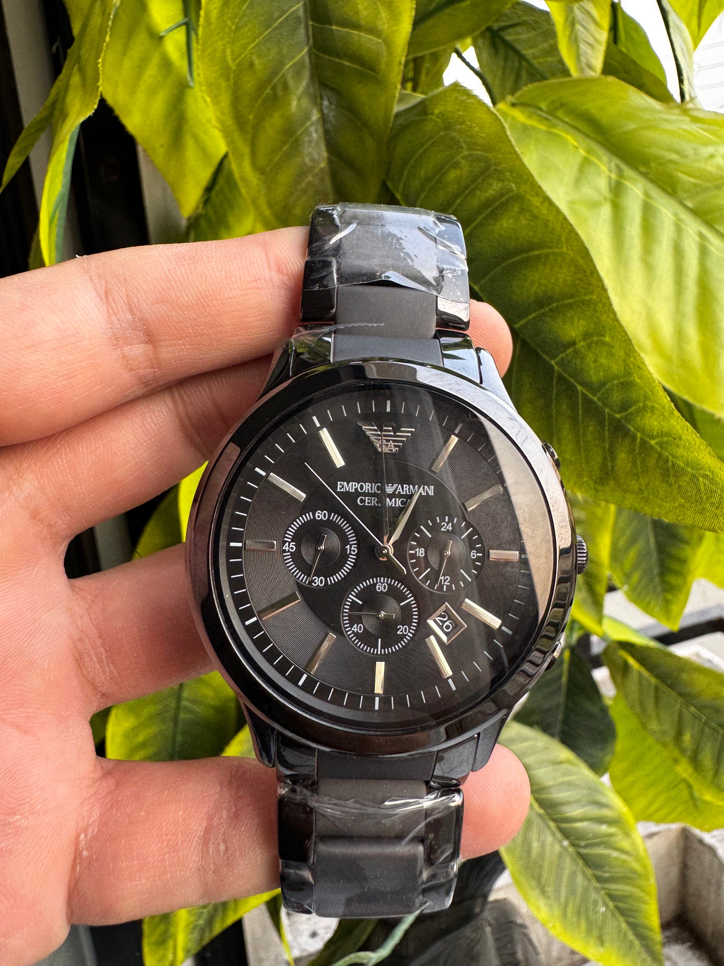 Emporio Armani Ceramic Chronograph Watch (Model: AR1451)