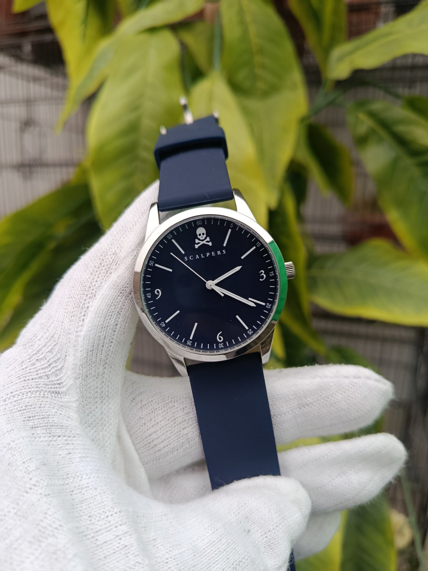 Scalpers Men’s Watch – Dark Blue Dial with Dark Blue Rubber Strap