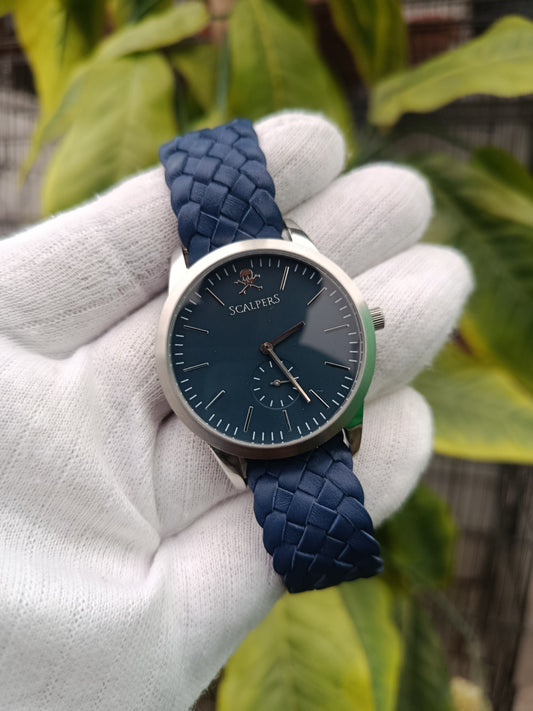 Scalpers Men’s Watch – Blue Dial with Braided Strap
