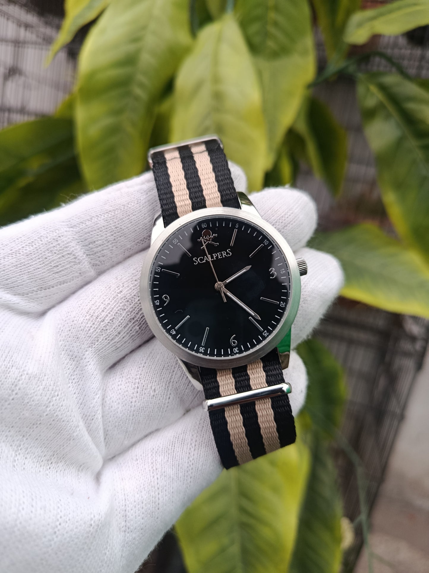 Scalpers Men’s Watch – Black Dial with NATO Strap