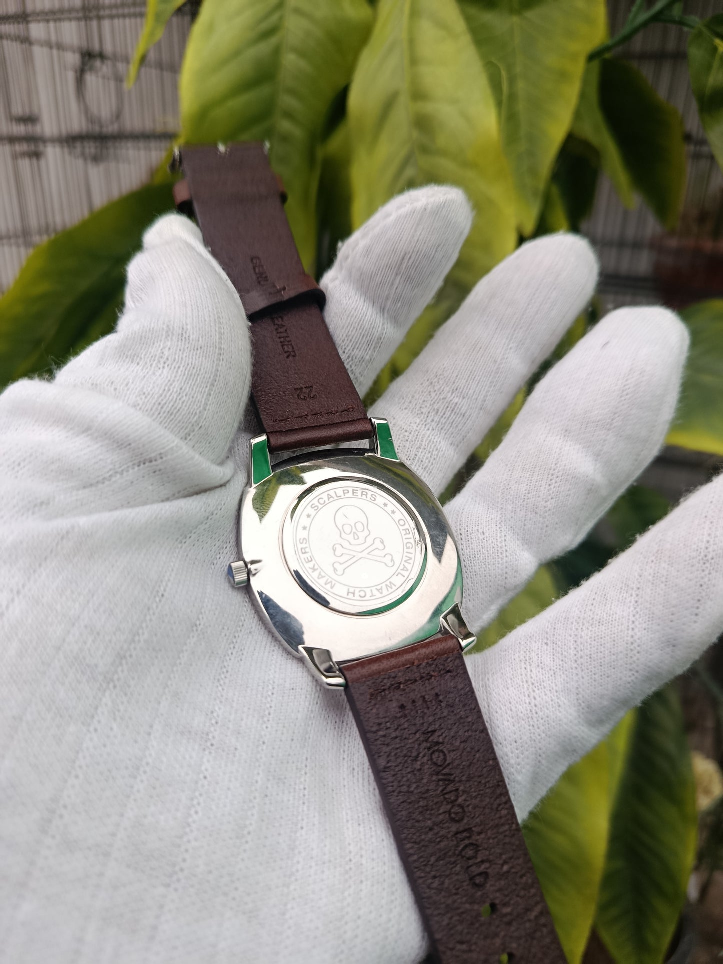 Scalpers Men’s Watch – Black Dial with Brown Leather Strap