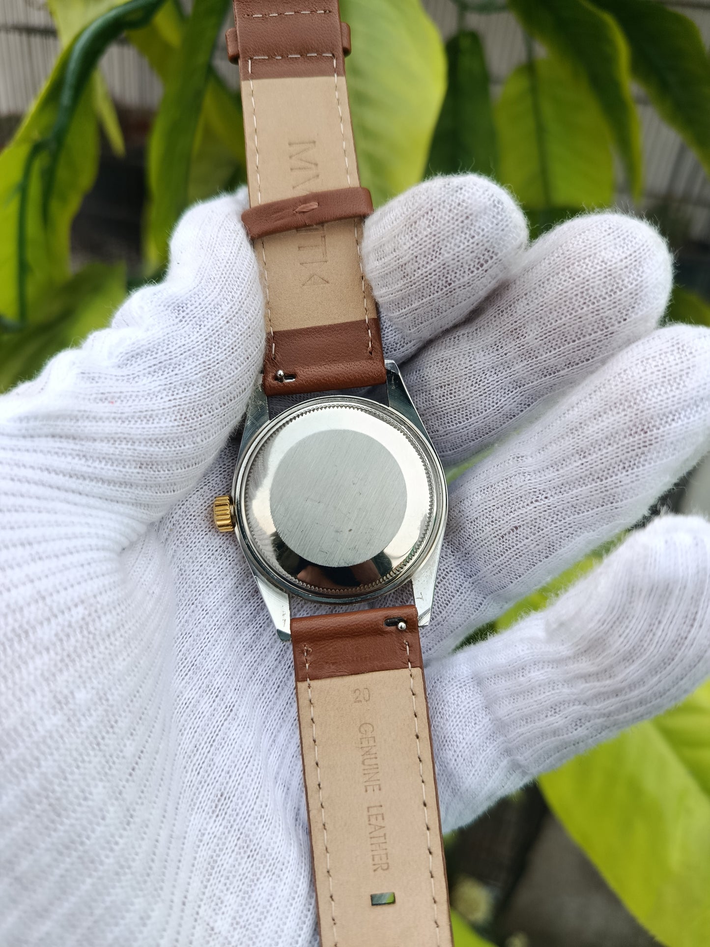 Men’s Watch – Black Dial with Brown Strap & Roman Numerals