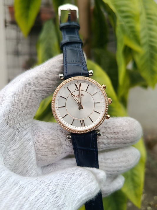Fossil Carlie Hybrid Smartwatch – Rose Gold-Tone Case