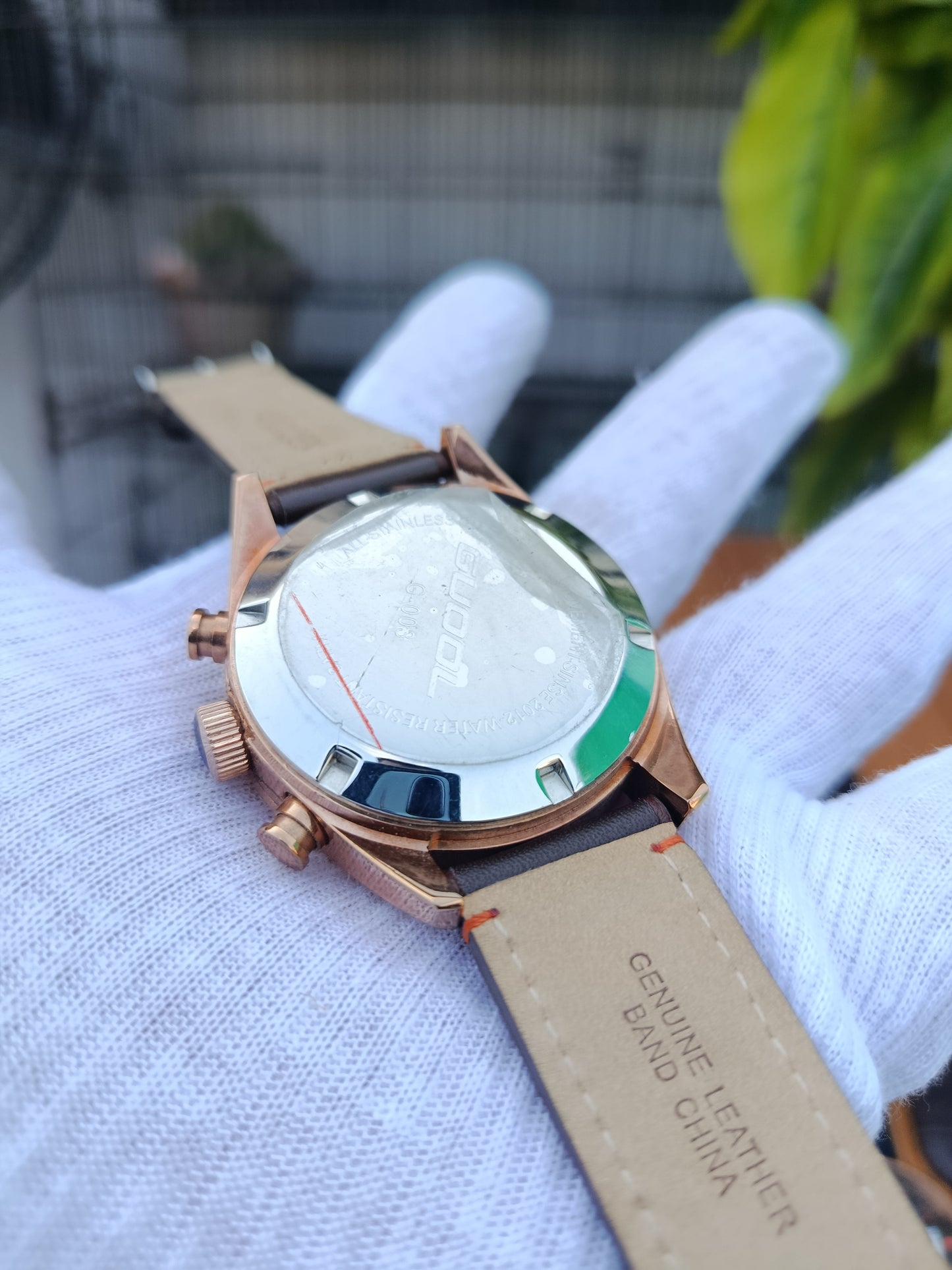 Guool Chronograph Men’s Watch – Chocolate Brown Leather Strap
