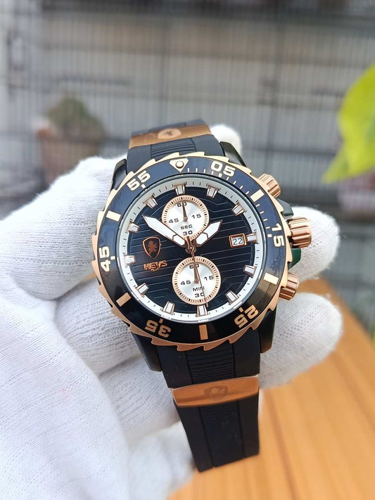 Heys Diver Chronograph Quartz Men’s Watch Black Dial