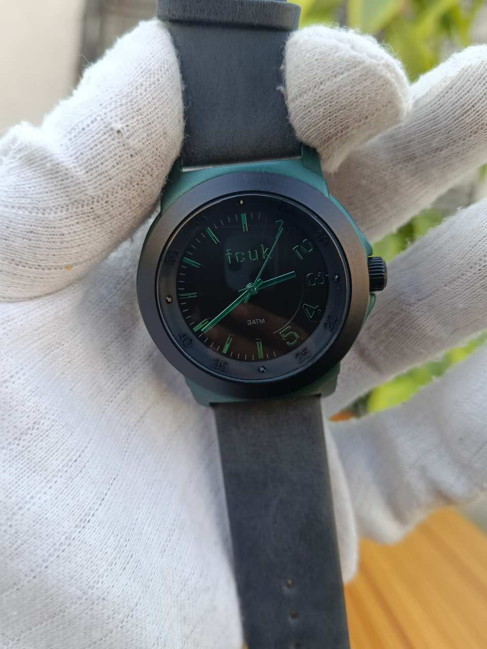 French Connection (FCUK) Analog Watch Green Case with Black Dial