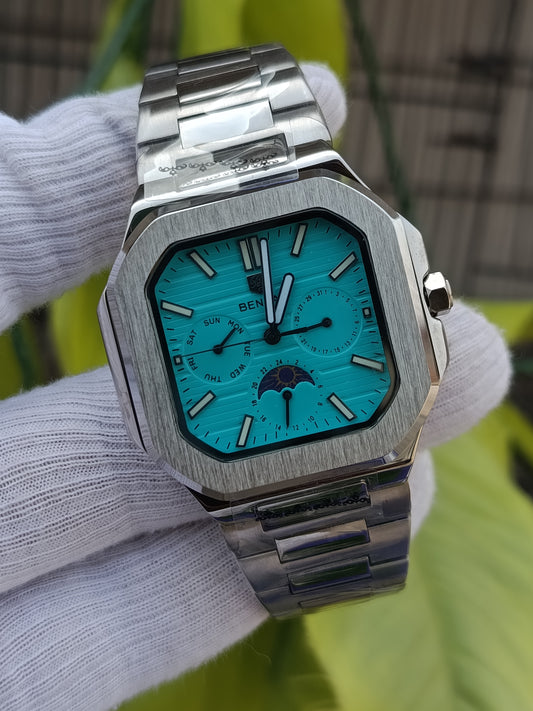 Benyar BY-5221 men's quartz watch with an octagonal