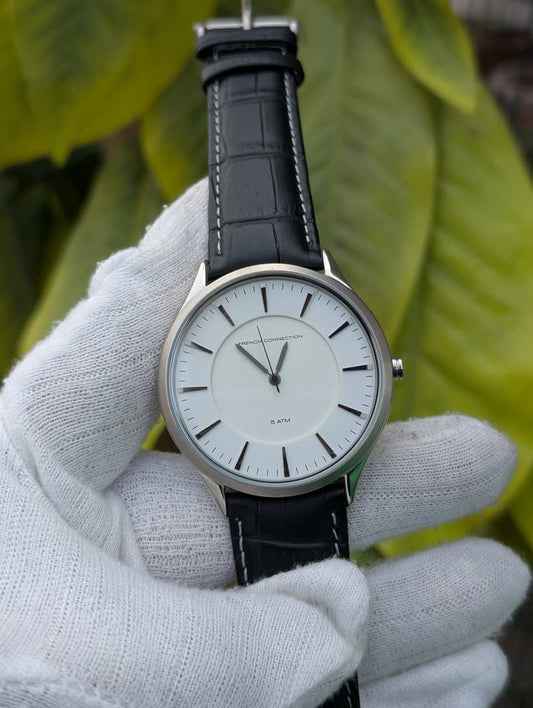 French Connection Men’s Analog Watch White Dial (FC1166T)
