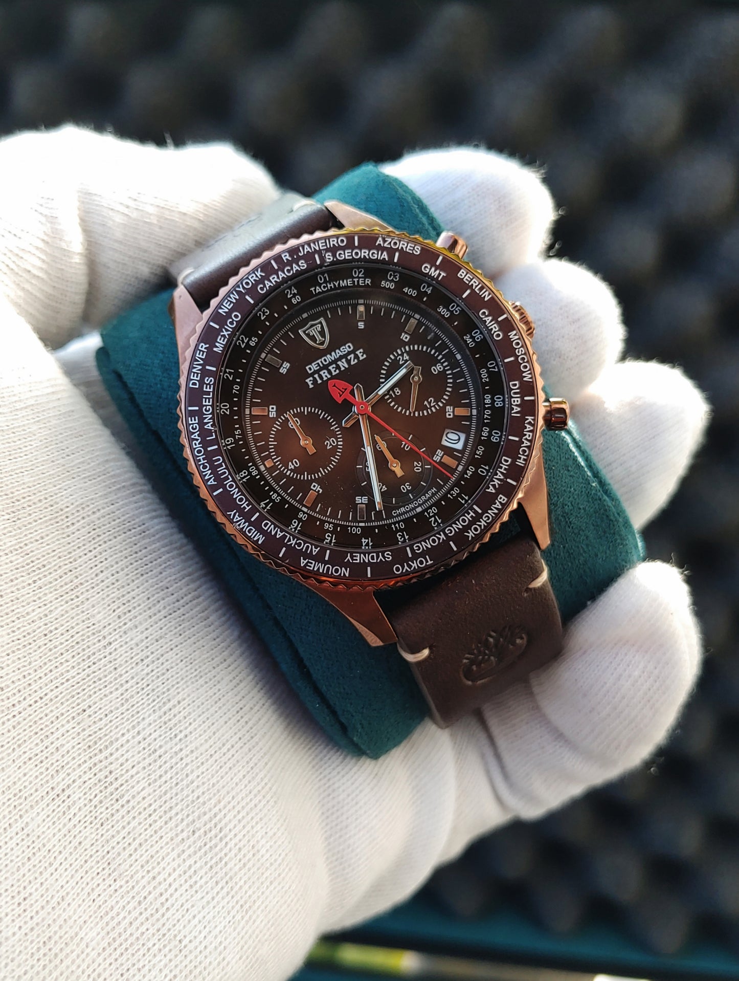 Firenze Detomaso SM1624C(BL) Watch Chocolate Brown Case Diameter