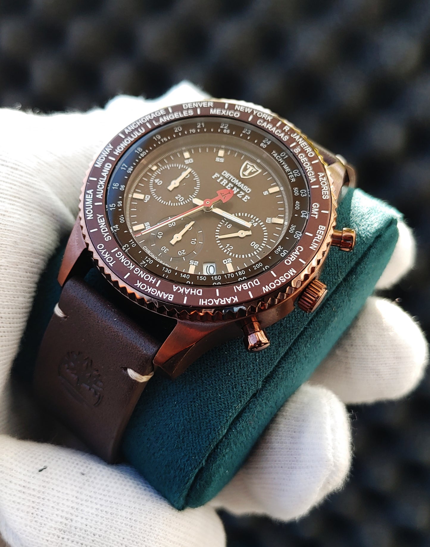 Firenze Detomaso SM1624C(BL) Watch Chocolate Brown Case Diameter