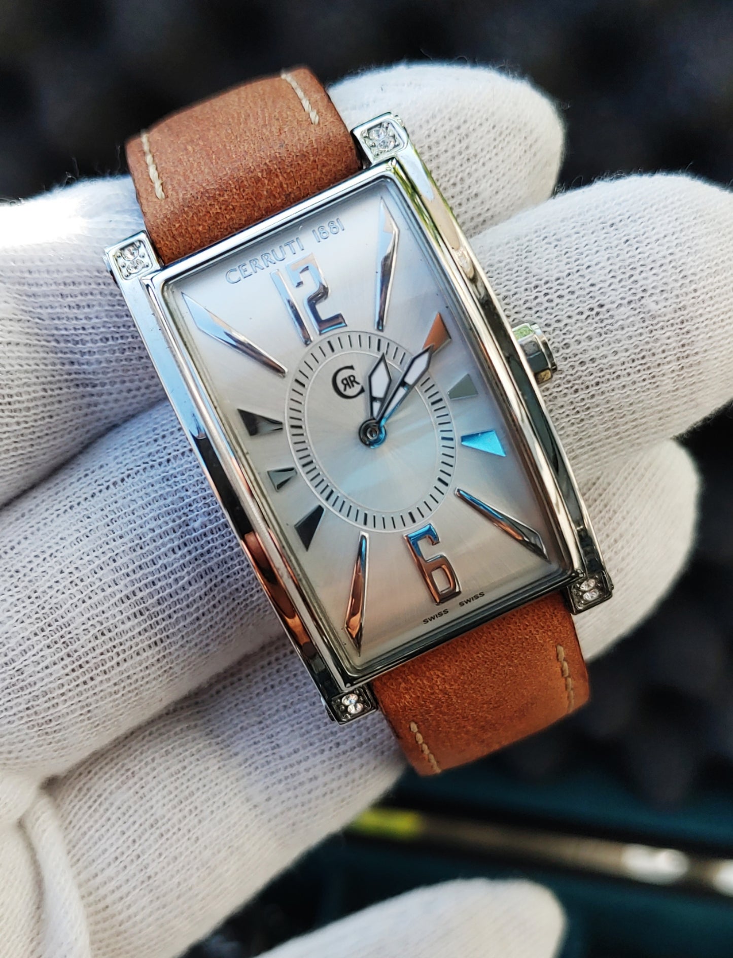 Cerruti 1881 Reference 66342 Sqaure Dial Curved Watch RR Model