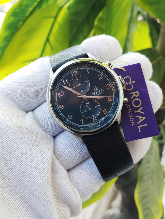 Royal London 41385-03 Leather Strap Watch For Men