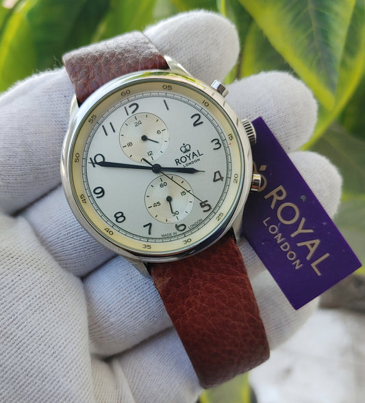 Royal London 41385-02 Leather Strap Watch For Men