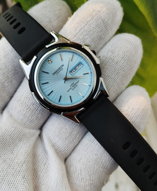 Swanson Japan MH316G-3228 Sky Blue Dial Watch For Men
