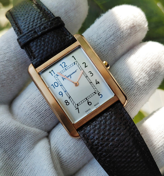 Ferragamo Tank Shape Watch For Men Swiss Made Quartz