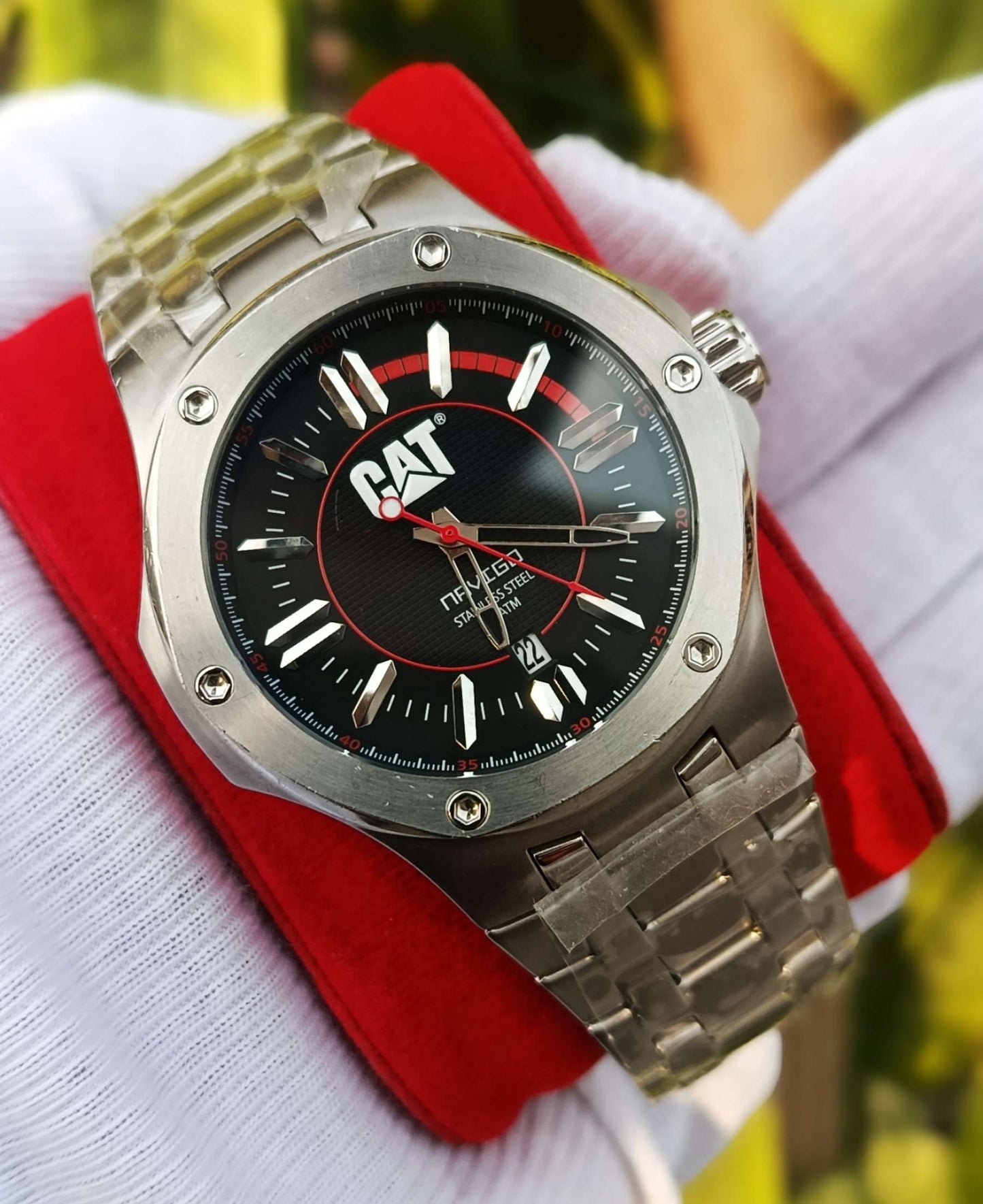 Rugged CAT Caterpillar Stainless Steel Men’s Analog Wristwatch