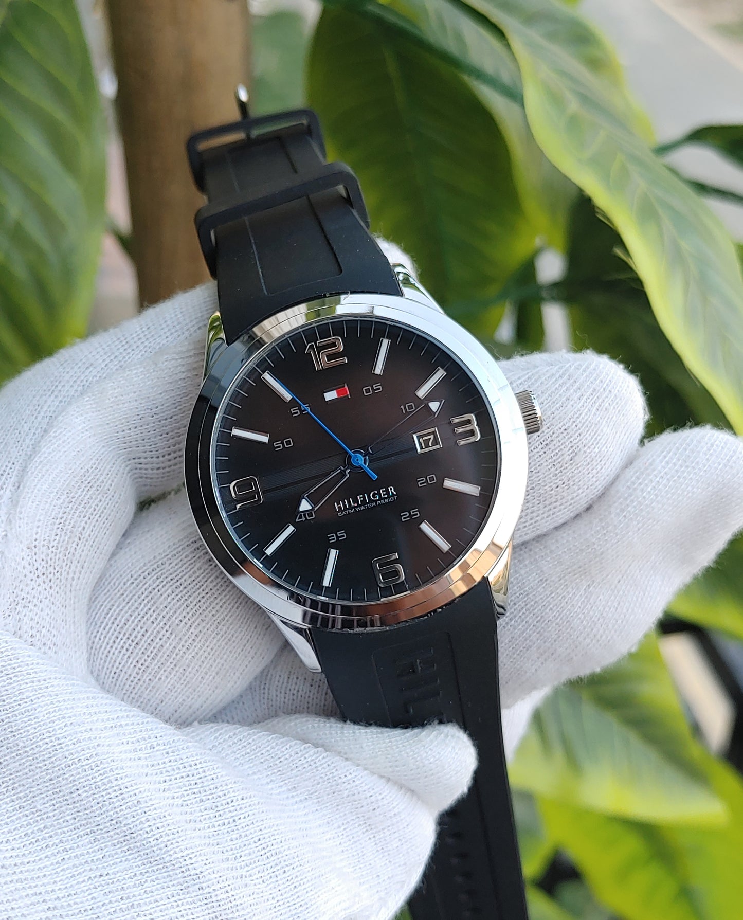 Tommy Hilfiger Black Dial Silicon Strap Men's Watch