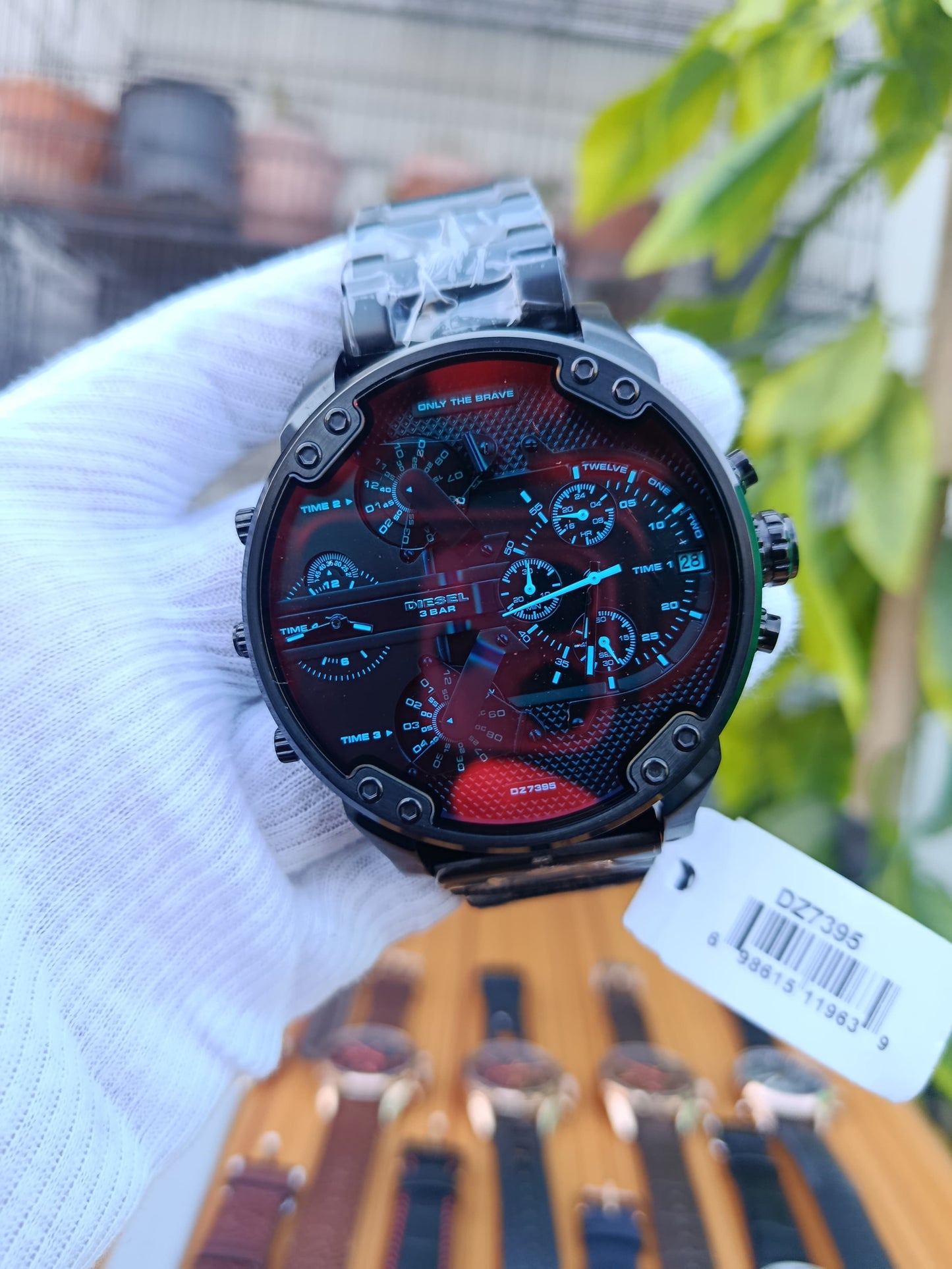 Diesel Mr. Daddy Men’s Watch – Quartz Multifunction Chronograph, Stainless Steel Strap