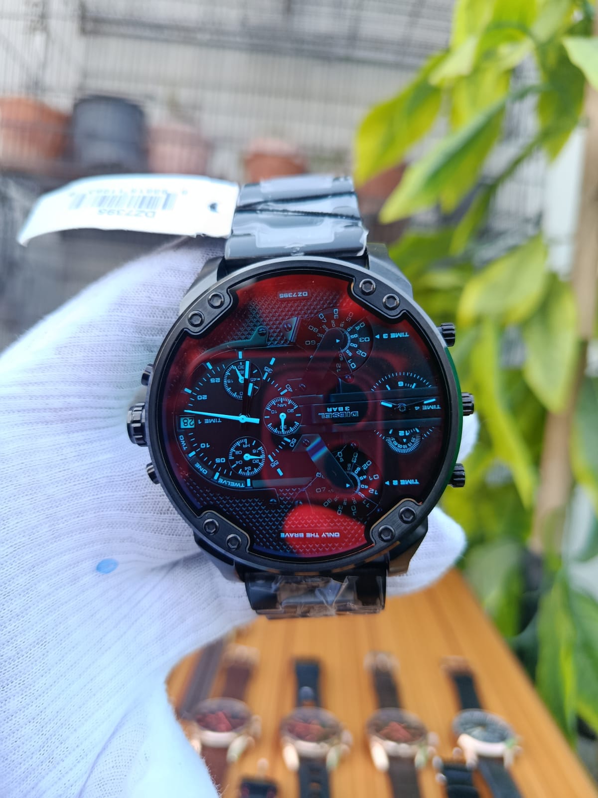 Diesel Mr. Daddy Men’s Watch – Quartz Multifunction Chronograph, Stainless Steel Strap